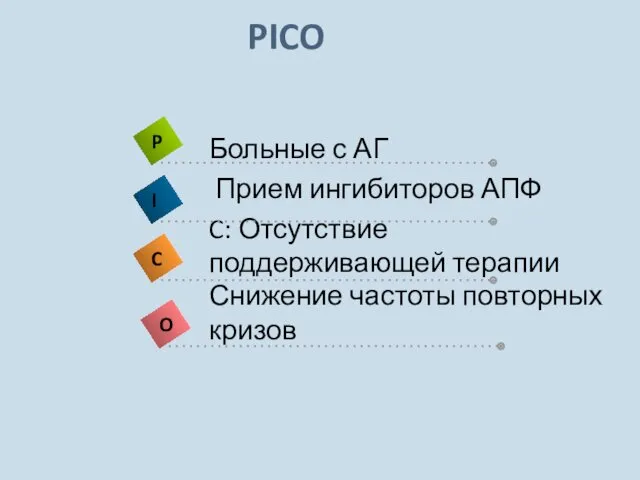 PICO Снижение частоты повторных кризов