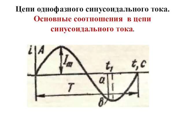 Цепи однофазного синусоидального тока. Основные соотношения в цепи синусоидального тока.