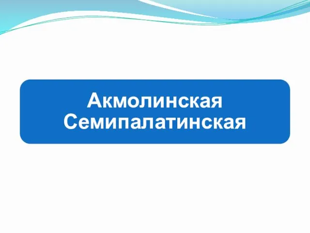 Акмолинская Семипалатинская