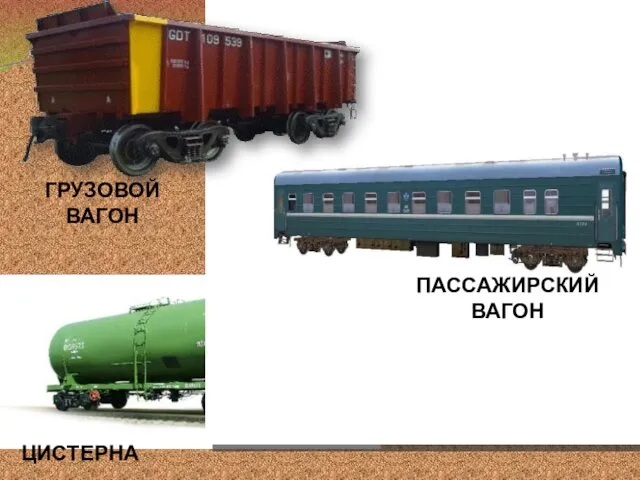 ПАССАЖИРСКИЙ ВАГОН ГРУЗОВОЙ ВАГОН ЦИСТЕРНА