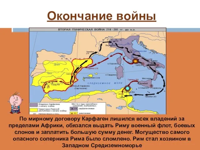 Окончание войны Проанализируйте карту и сделайте вывод о территориальных изменениях,