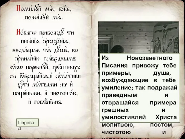 Перевод Из Новозаветного Писания привожу тебе примеры, душа, возбуждающие в