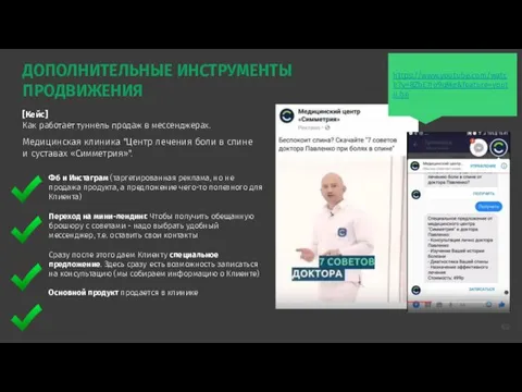 [Кейс] Как работает туннель продаж в мессенджерах. Медицинская клиника "Центр