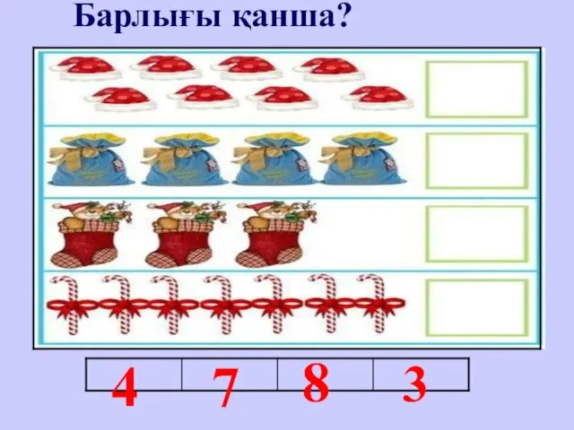 4 7 8 3 Барлығы қанша?