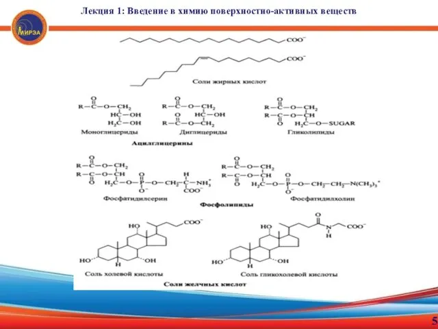 Лекция 1: Введение в химию поверхностно-активных веществ 5