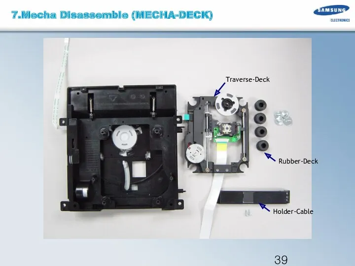 Traverse-Deck Rubber-Deck Holder-Cable 7.Mecha Disassemble (MECHA-DECK)