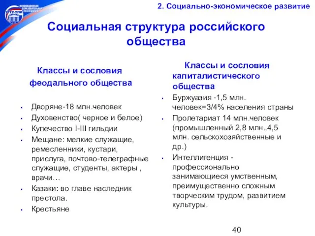 Социальная структура российского общества Классы и сословия феодального общества Дворяне-18