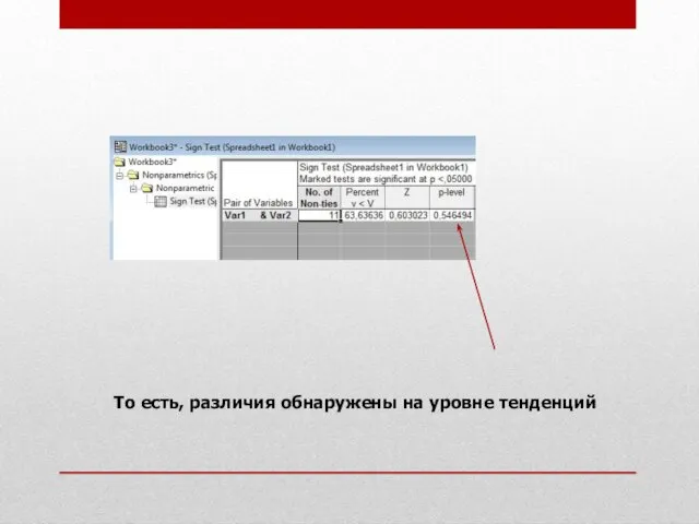 То есть, различия обнаружены на уровне тенденций