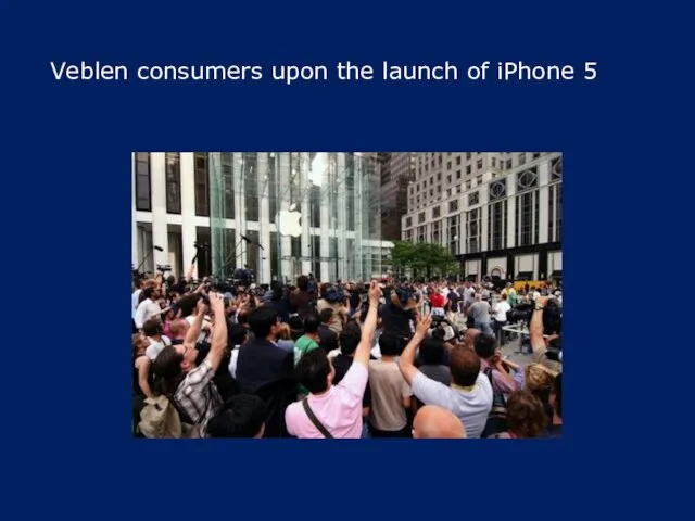 Veblen consumers upon the launch of iPhone 5
