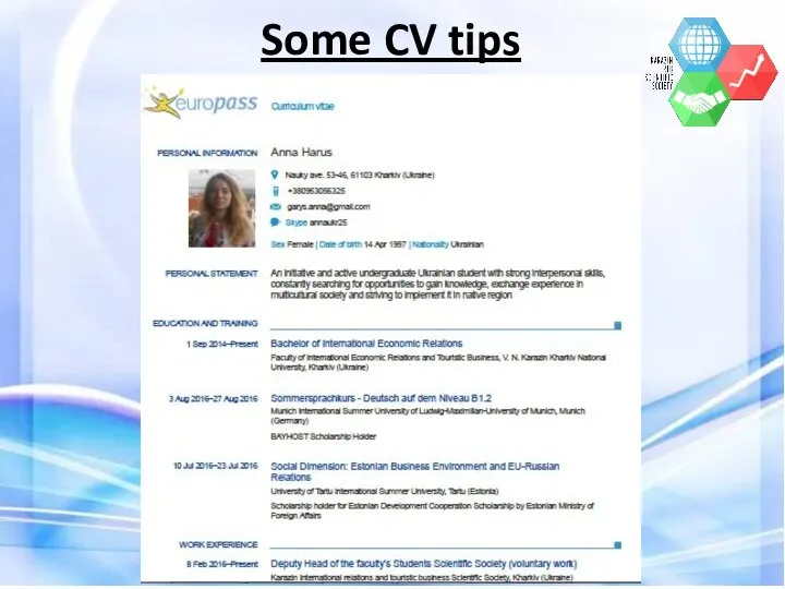 Some CV tips