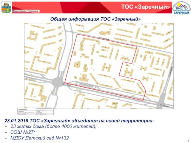 23.01.2018 ТОС «Заречный» объединил на своей территории: 23 жилых дома