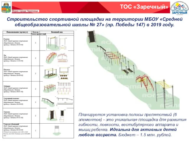 Строительство спортивной площадки на территории МБОУ «Средней общеобразовательной школы №