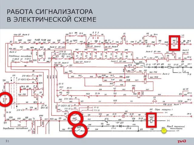 РАБОТА СИГНАЛИЗАТОРА В ЭЛЕКТРИЧЕСКОЙ СХЕМЕ