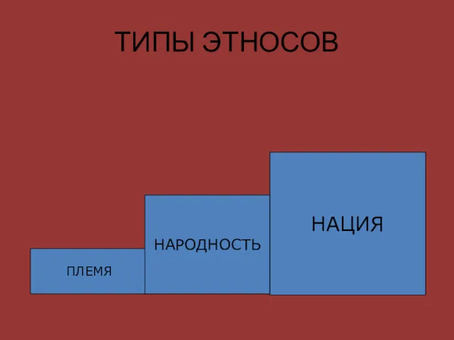 ТИПЫ ЭТНОСОВ ПЛЕМЯ НАРОДНОСТЬ НАЦИЯ