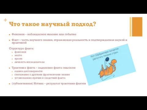 Что такое научный подход? Феномен – наблюдаемое явление или событие