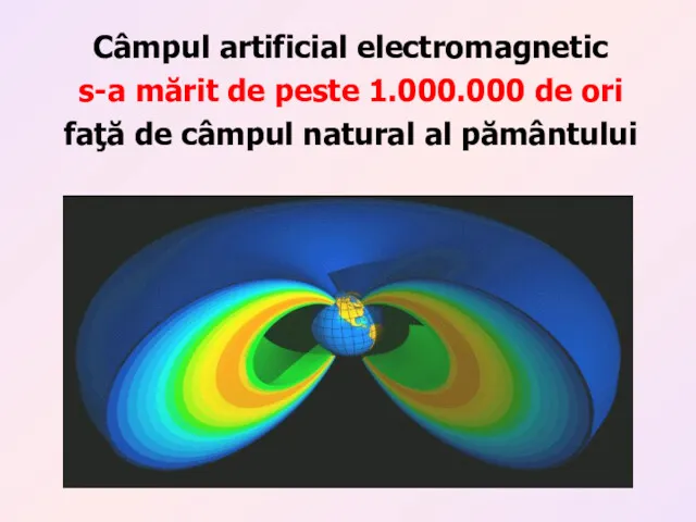 Câmpul artificial electromagnetic s-a mărit de peste 1.000.000 de ori faţă de câmpul natural al pământului