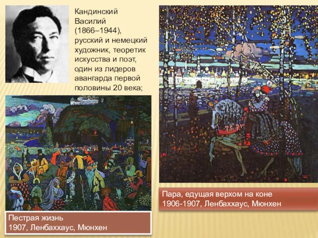 Кандинский Василий (1866–1944), русский и немецкий художник, теоретик искусства и поэт, один из