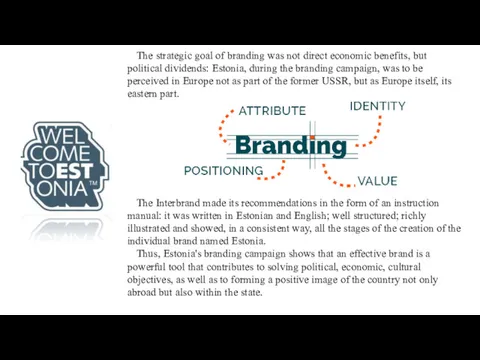 The strategic goal of branding was not direct economic benefits,