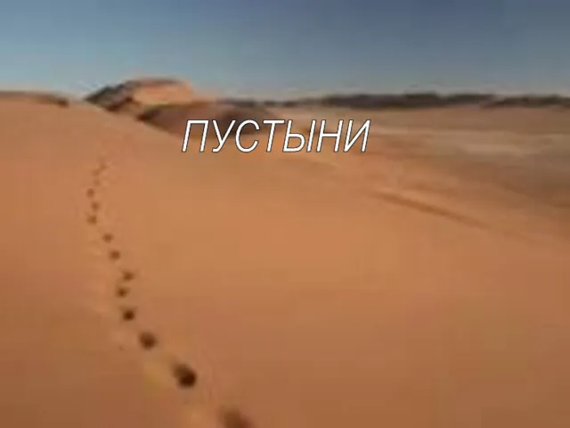 ПУСТЫНИ