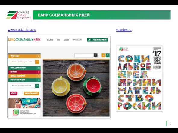 БАНК СОЦИАЛЬНЫХ ИДЕЙ www.social-idea.ru soindex.ru