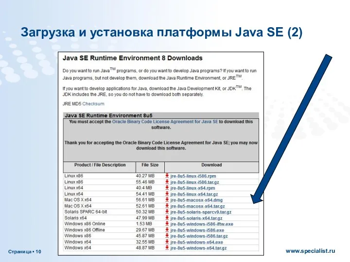 Загрузка и установка платформы Java SE (2)