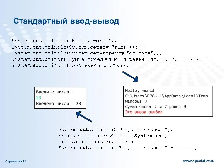 Стандартный ввод-вывод