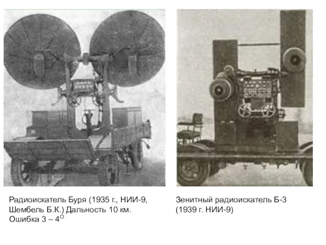 Зенитный радиоискатель Б-3 (1939 г. НИИ-9) Радиоискатель Буря (1935 г.,