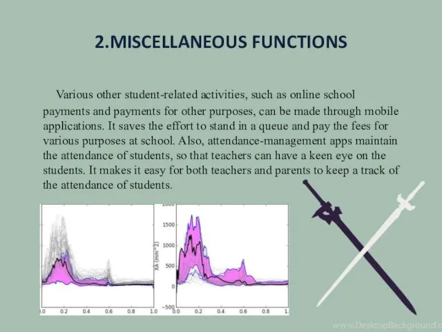 2.MISCELLANEOUS FUNCTIONS Various other student-related activities, such as online school