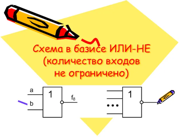 Схема в базисе ИЛИ-НЕ (количество входов не ограничено)