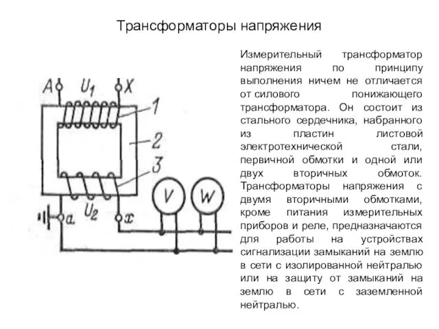 Трансформаторы напряжения Измерительный трансформатор напряжения по принципу выполнения ничем не