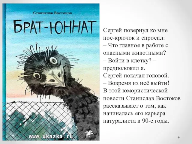 Сергей повернул ко мне нос-крючок и спросил: – Что главное