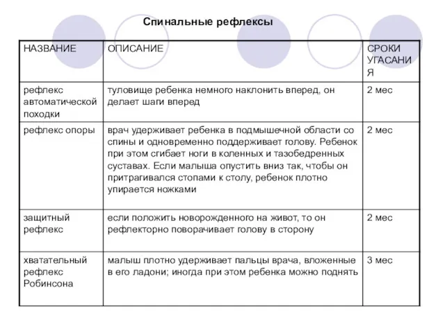 Спинальные рефлексы