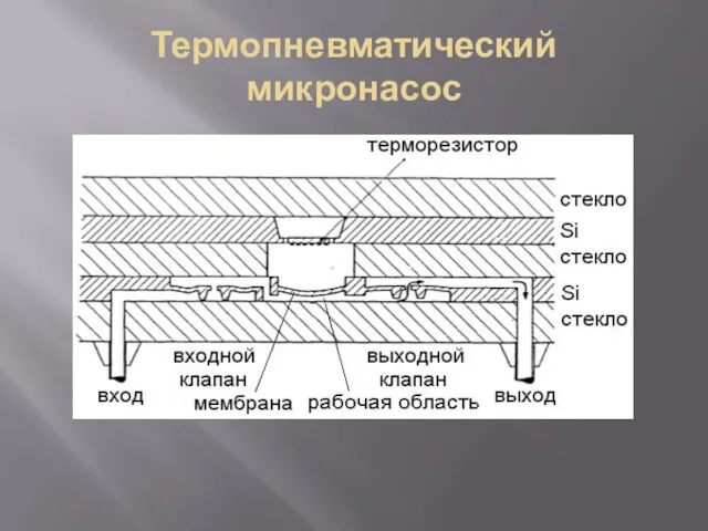 Термопневматический микронасос