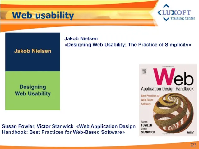 Web usability Jakob Nielsen «Designing Web Usability: The Practice of