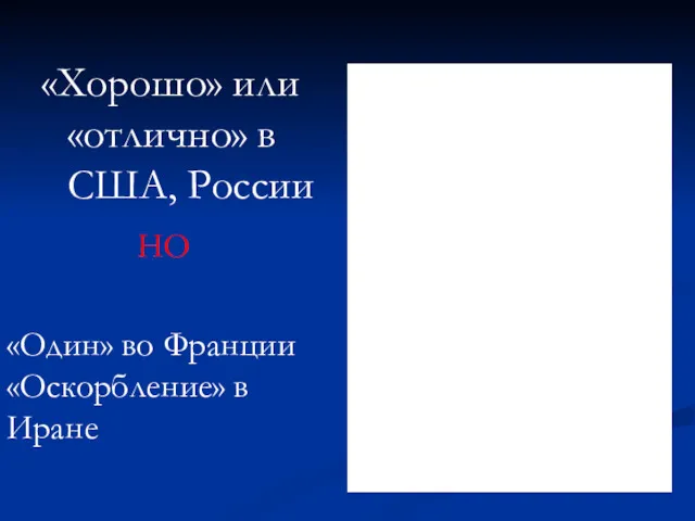 «Хорошо» или «отлично» в США, России НО «Один» во Франции «Оскорбление» в Иране