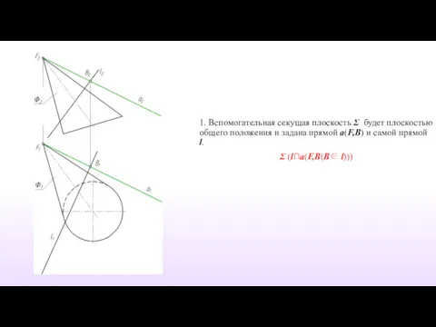 1. Вспомогательная секущая плоскость Σ будет плоскостью общего положения и