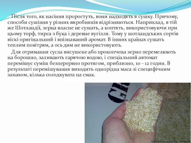 Після того, як насіння проростуть, вони надходять в сушку. Причому,