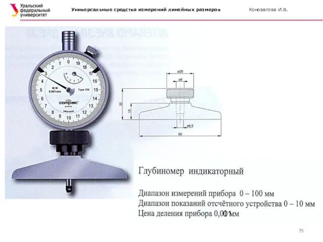 01 Универсальные средства измерений линейных размеров Коновалова И.В.