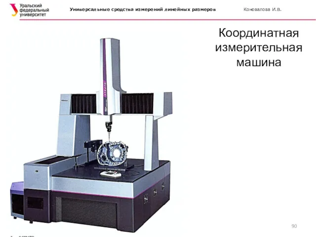 Координатная измерительная машина Универсальные средства измерений линейных размеров Коновалова И.В.