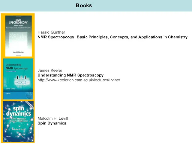 Books Harald Günther NMR Spectroscopy: Basic Principles, Concepts, and Applications