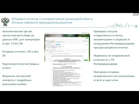 Отправка отчетов и интерактивное взаимодействие в Личном кабинете природопользователя Автоматический