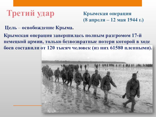 Третий удар Крымская операция (8 апреля – 12 мая 1944