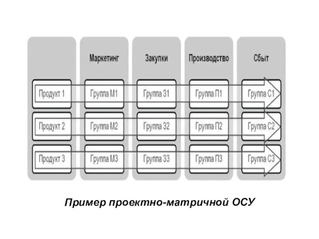 Пример проектно-матричной ОСУ