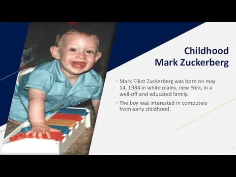 Childhood Mark Zuckerberg Mark Elliot Zuckerberg was born on may