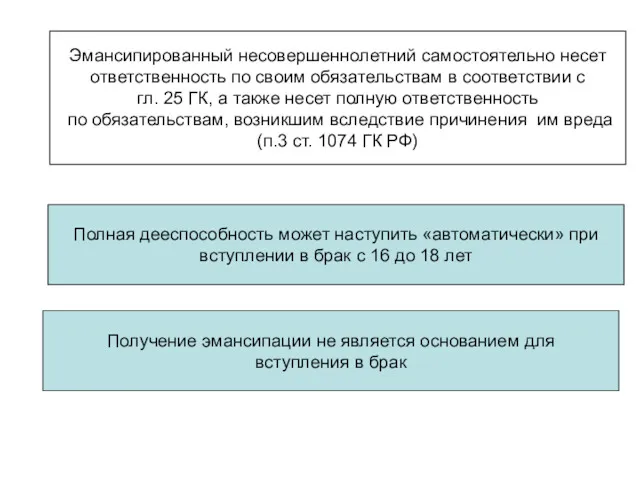 Полная дееспособность может наступить «автоматически» при вступлении в брак с