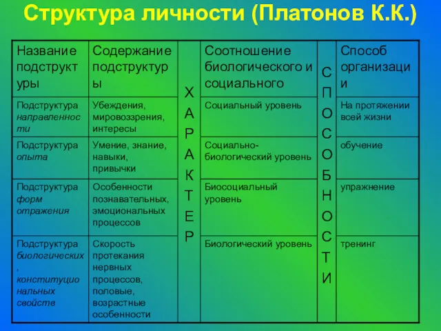 Структура личности (Платонов К.К.)