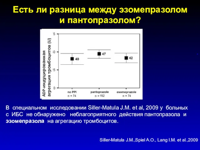 В специальном исследовании Siller-Matula J.M. et al, 2009 у больных