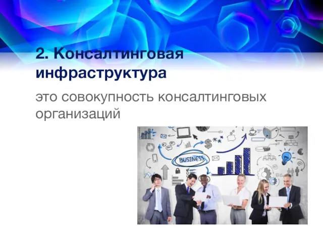 2. Консалтинговая инфраструктура это совокупность консалтинговых организаций