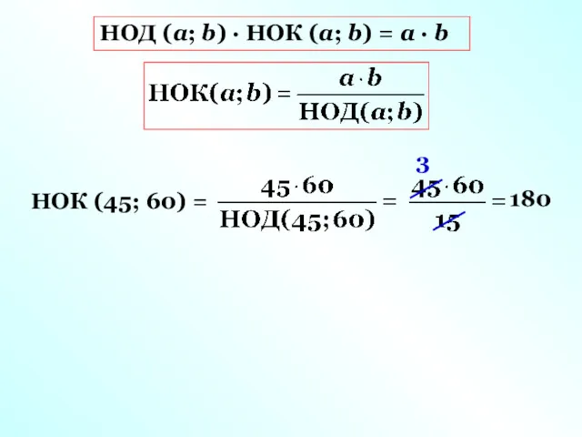 НОД (a; b) · НОК (а; b) = а ·