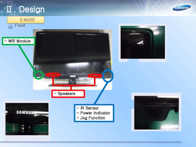 Front - IR Sensor - Power Indicator - Jog Function